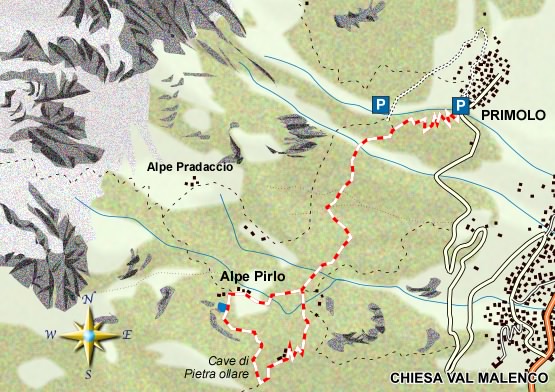 mappa Alpe Pirlo