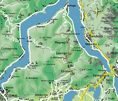 mappa di Il Triangolo Lariano e i "Trovanti"