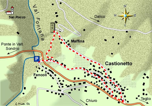 mappa di La Torre di Castionetto