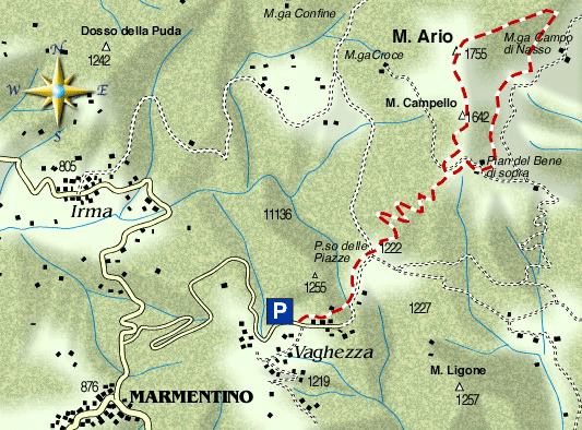 mappa di Il Monte Ario, nel cuore delle Prealpi bresciane