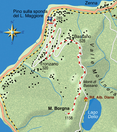 mappa di Il Monte Borgna