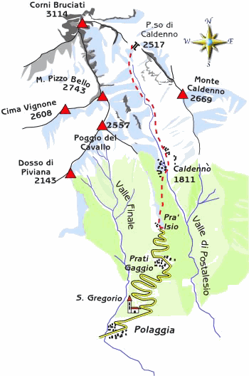 mappa di Gita al Passo di Caldenno