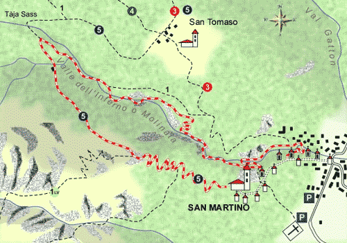 mappa di Il Sentiero delle Vasche