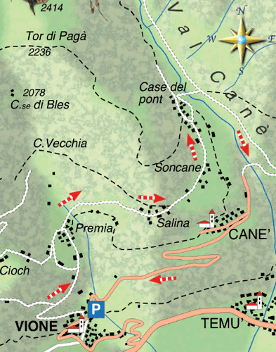 mappa di Fra natura e storia negli antichi borghi dell'alta Val Camonica