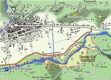 mappa di Il Sentiero Valtellina, un facile percorso per tutti lungo le sponde dell'Adda. Seconda puntata 