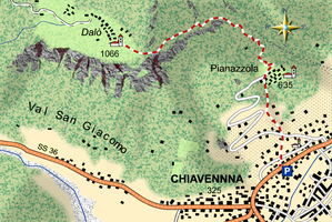 mappa di 1400 gradini verso Dalò