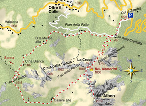 mappa di L'anello del Monte Alben 2019 m