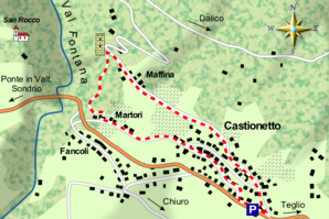 mappa di La Torre di Castionetto