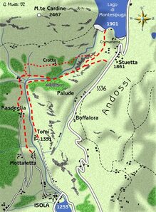 mappa di L'antica via del Cardinello