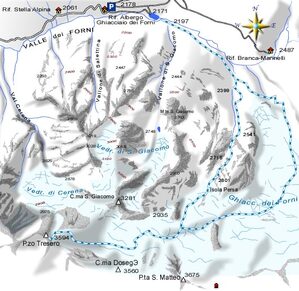 mappa di Monte Tresero