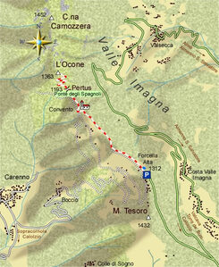 mappa di L'Ocone ultimo scoglio delle Alpi Lombarde