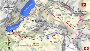 mappa di Attorno al Monte Spondascia
