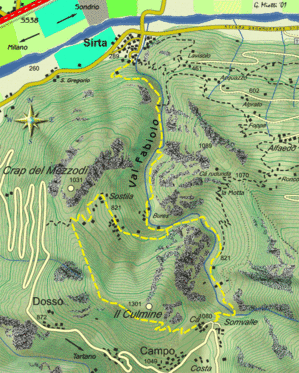 mappa di La Val Fabiolo e Sostila