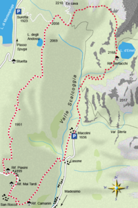 mappa percorso Andossi