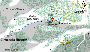 mappa di Cima della Rosetta