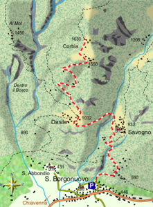 mappa di L'Alpe Corba