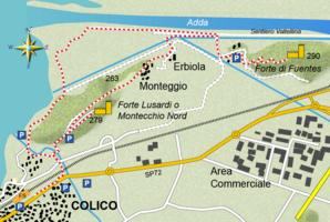 mappa di Una gita al Forte di Fuentes e al Forte Lusardi