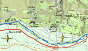 mappa di Costiera dei Cèch
