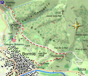 mappa di La Pedemontana della Reit