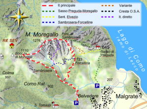 mappa di Moregallo