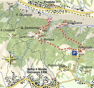 mappa di Fra Sotto il Monte e Pontida, la traversata del Canto