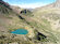 la strada per il Passo di Verva vista dall'alto. In primo piano il Lago Calosso