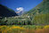 ul Sentiero Valtellina poco dopo il ponte di Albosaggia. Sguardo verso la Val Malenco al cui ingresso si nota la frazione di Ponchiera. Sullo sfondo l