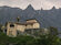 La chiesa di Santa Maria domina l'accesso alla Val Meria.
